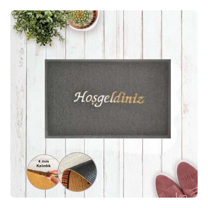 Logolu Kıvırcık Paspas